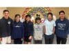 From left: Devan Regas (Grade 8), Kai Vasquez (Grade 7), Lukas Gesser
(Grade 7), Hudson Crotty (Grade 7), Jayden Liu (Grade 7), Alex Giangone (Grade 8).