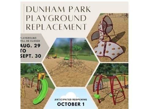 This is a rendering of the equipment that was previously installed this past October at Harry Dunham Park.