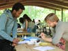 On May 15, Westfield High School environmental science students
enjoyed a walking field trip to Tamaques Park, where they worked at various stations along Robinson Creek to examine the health of the stream.