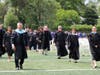 Westfield Public Schools Superintendent Dr. Raymond González (front left) and
Westfield High School principal Mary Asfendis (front right) lead the processional at the start of the commencement ceremony for the WHS Class of 2023 on June 21.