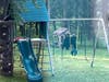 The bear was spotted on Thursday morning near the Juniper Lane Swim Club.