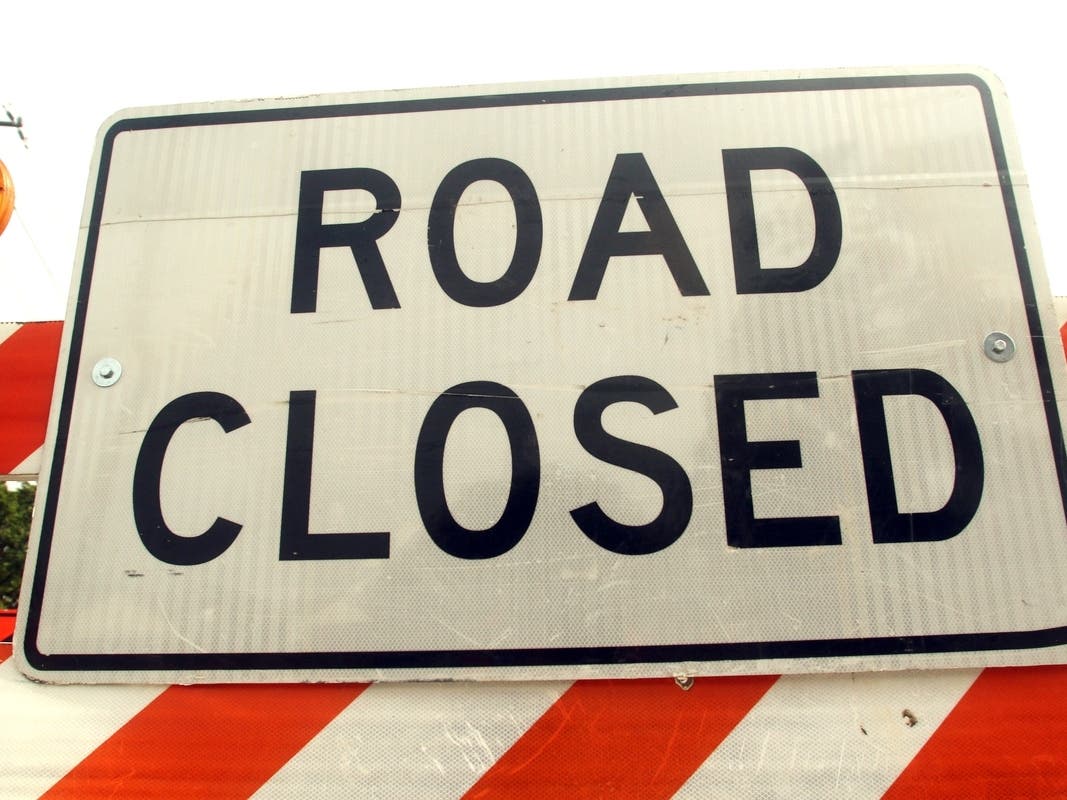 The roadway will close to through traffic from North Bridge Street east to Steel Gap Road.