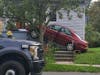 A car crash on West Scott Avenue in Rahway.
