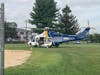 New Jersey State Police Medevac helicopter came to take the motorcyclist to an area hospital.