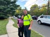 Lucy Liu with a Cranford Police Officer