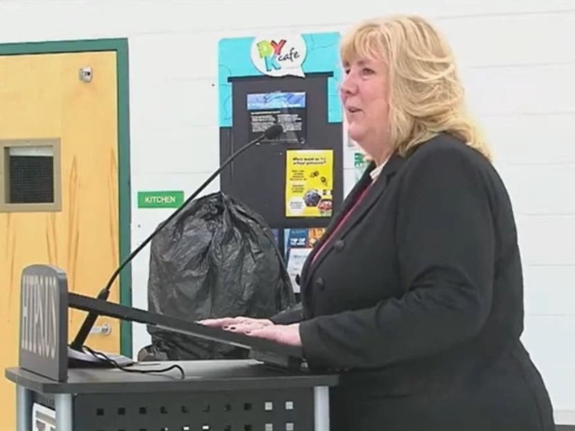 Cynthia Povall at the Sept. 18 Board of Education meeting.