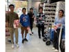Six students, along with their advisor, Amy Lewis, Health Educator of the Westfield Regional Health Department, placed stickers on alcohol cases and boxes in Westfield.