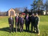 From left to right: 97 year old Marine and WW II veteran, Bob Walsh, Vietnam Veterans, John Burns, Phil Heinold, Bruce Murray, along with Lt. Col. Kevin Kilpatrick and Retired Major Kimberly Kilpatrick.