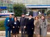Jay Torres, Dr. of Facilities Management; Laura Ciraco, VP of Trinitas Foundation; Eli Kramer, Trinitas Foundation board chairman; Rabbi Kanelsky of Bris Avrohom, Nancy DiLiegro, President and CEO of Trinitas; and Maria Auciello, Assistant VP of Marketing
