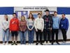 Seven WHS students earned perfect scores on recent ACTs. (L-R) Kaitlin
Walsh, Charlie Hu, Chloe Katz, Avery Bell, Logan Feinstein, Samuel Braun, Ethan Selvers,
WHS Principal Mary Asfendis.