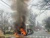 Truck fire on the 400 block of East Broad Street in Westfield.