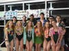Ridge Seniors in Hawaii-themed dress before the meet.
