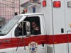 The driver of Somerville's Rescue 54 is in the spirit of this parade.