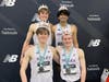 All-American DMR Relay Team from top left Edward Condolon, Dev Patel, Owen Mays, Brenden McMahon.