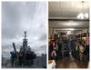 USS Massachusetts and Artillery Company of Newport.