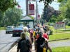 SCDC Veterans Caucus Memorial Ruck as it passes through Bound Brook.