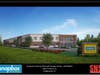 Rendering of the proposed building.