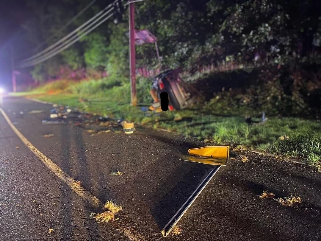 BMW Crashes Into Pole Off Route 22, Overturns In Bridgewater ...