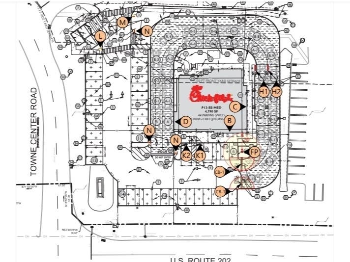 Chick-Fil-A is proposing to open at the long-vacant former Ruby Tuesday location at the Bridgewater Towne Center.