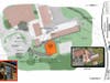 Map showing that the proposed addition would be situated next to the Pre-K and Kindergarten playground.