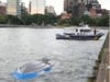 A photo of the capsized boat on the Hudson River on July 12, 2022.