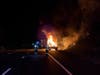 Truck fire on I-287 in Far Hills.