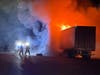 Tractor-trailer fire on I-78 in Bedminster.