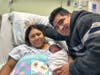 Parents Heidy Iboy Mendoza and Adrian Lopez with their baby boy Aidan Aziel Lopez Iboy