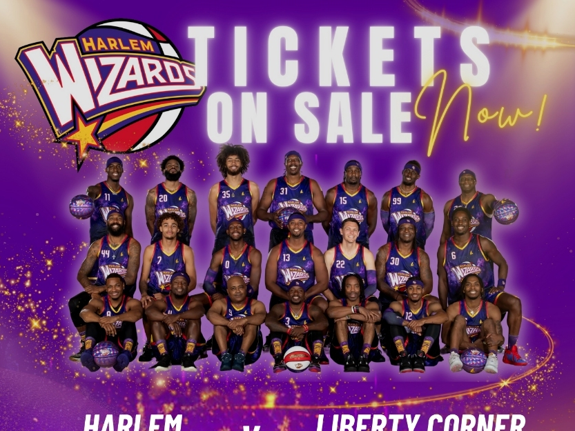 The game hosted by the Liberty Corner School PTO is set to take place on Sunday, March 23 at Ridge High School with the Harlem Wizards facing off against Liberty Corner teachers and staff.