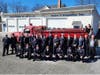 Bradley Gardens Volunteer Fire Company with the historic fire truck.