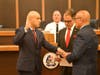 Brandon Peralta is being sworn in as the new Bridgewater Township Police Officer.