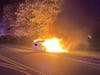 A car fire on Davidson Avenue and Pierce Street in Franklin Township on Sunday night.