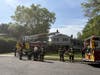 A fire broke out on Saturday around 9:45 a.m. at a home at the corner of Karen Place and Catherine Lane in the Bradley Gardens section of Bridgewater Township.