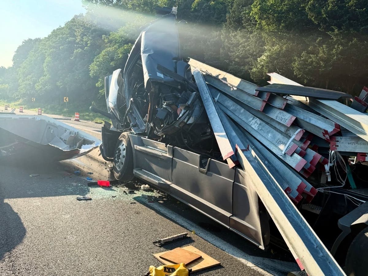 Trapped Driver Rescued From Tractor-Trailer Crash On I-78 In Bedminster ...