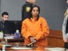 Priyatharsini Natarajan, 35, of Shell Court, Hillsborough, at her detention hearing in Somerset County Courthouse on Tuesday.