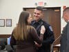 Officer Chris DeBiasse was sworn in to serve the Bernards Township Police Department on Tuesday night.