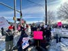 The vigil was held on Jan. 31 at the corner of Route 206 and Amwell Road.