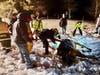 On Wednesday, at around 7:46 p.m., Amwell Valley Fire Company was called for a large animal rescue involving a horse that was unable to stand.