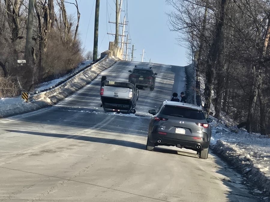 On Saturday at around 4 p.m., Hillsborough Police Officers went to Hillsborough Road for the report of an overturned motor vehicle. 