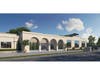 A rendering of the original proposed exterior design.