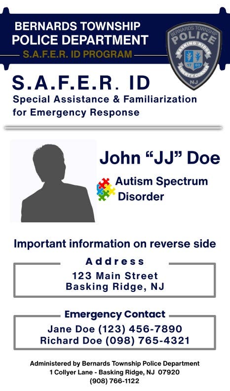 Id Programs ID Program For Special Needs Community Launched By Bernards Township ...