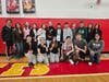 Seventeen freshmen and sophomore fencers from Ridge High School.