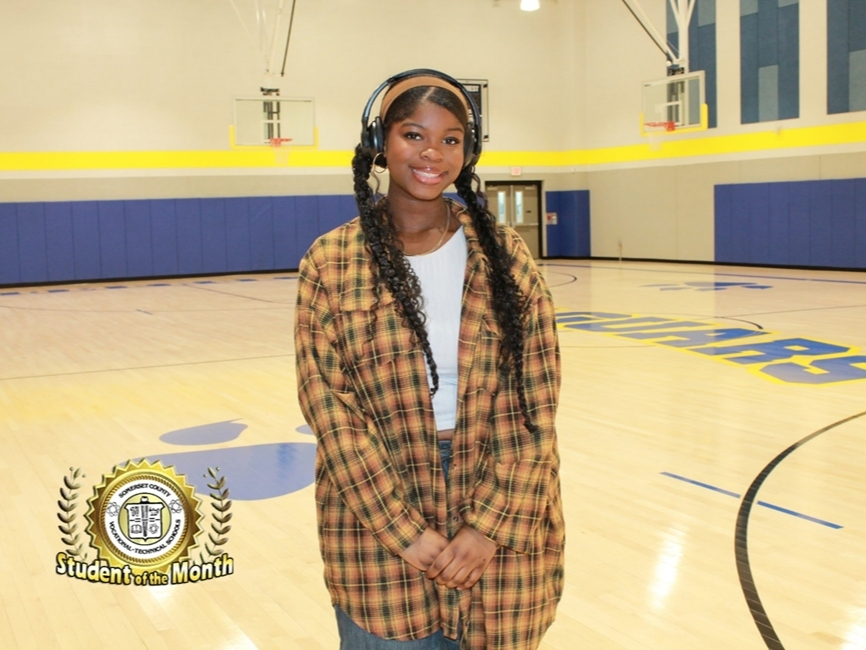 Aleyzia Primus, a junior at Somerset County Vocational & Technical High School (SCVTHS) from Montgomery, has been named Student of the Month for March.