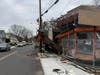 A building partially collapsed in Roselle Park on Thursday.