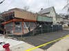 A building partially collapsed in Roselle Park on Thursday.