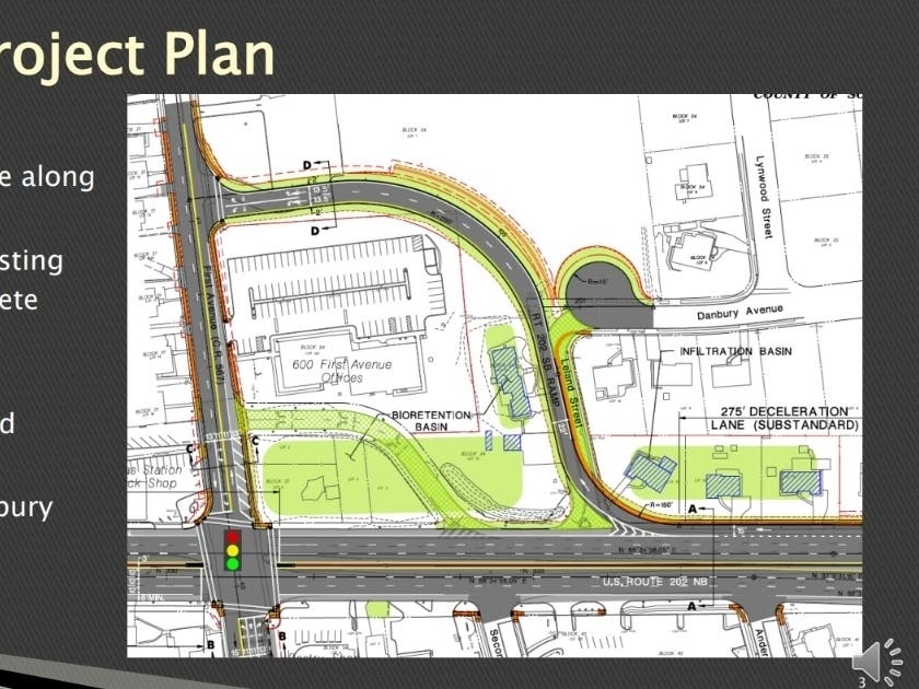 Tree cutting operations on Route 202 southbound are part of the Route 202 and First Avenue Intersection Improvement project.