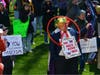 Protestors at the Somerset County Courthouse for the "No Kings" protests against President Donald Trump on Saturday.