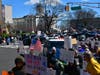 Protestors at the Somerset County Courthouse for the "No Kings" protests against President Donald Trump on Saturday.