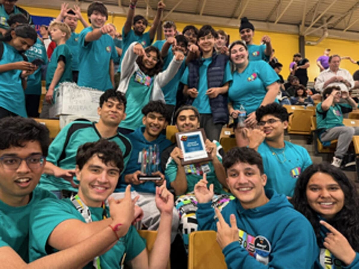 Bridgewater-Raritan High School’s FIRST Team 303 T.E.S.T. Team is headed to Houston after winning the Engineering Inspiration Award at the 2026 FIRST Mid-Atlantic District Championships.