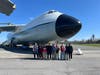 Scouts posing in front of the C-5A Galaxy 69-0014.